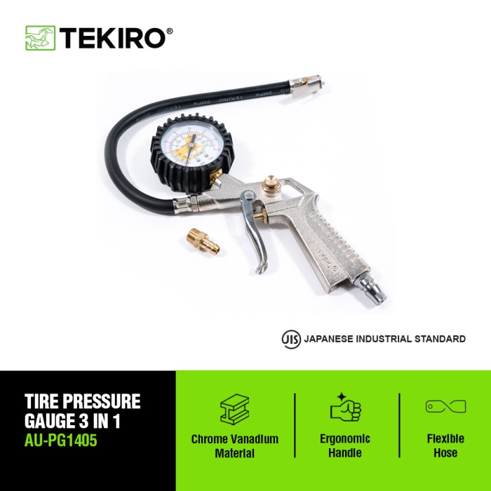 TEKIRO TIRE PRESSURE GAUGE 3 IN 1/UKUR ANGIN 3 FUNGSI/TOOLS-PERKAKAS