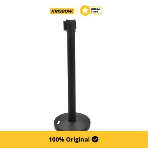 Krisbow Tiang Antrean Handrail Dengan Tali Merah/Hitam