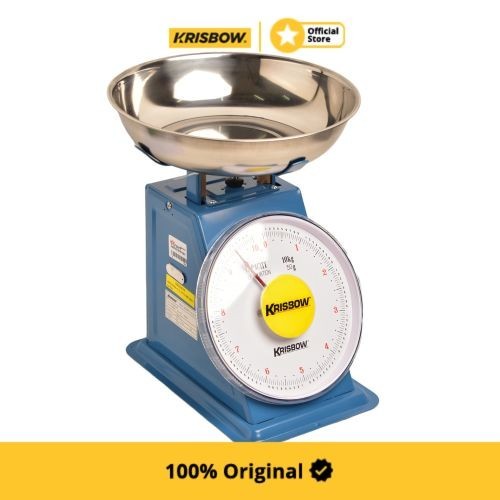 Krisbow Spring Scale Timbangan Dapur 10 Kg Dengan Mangkuk