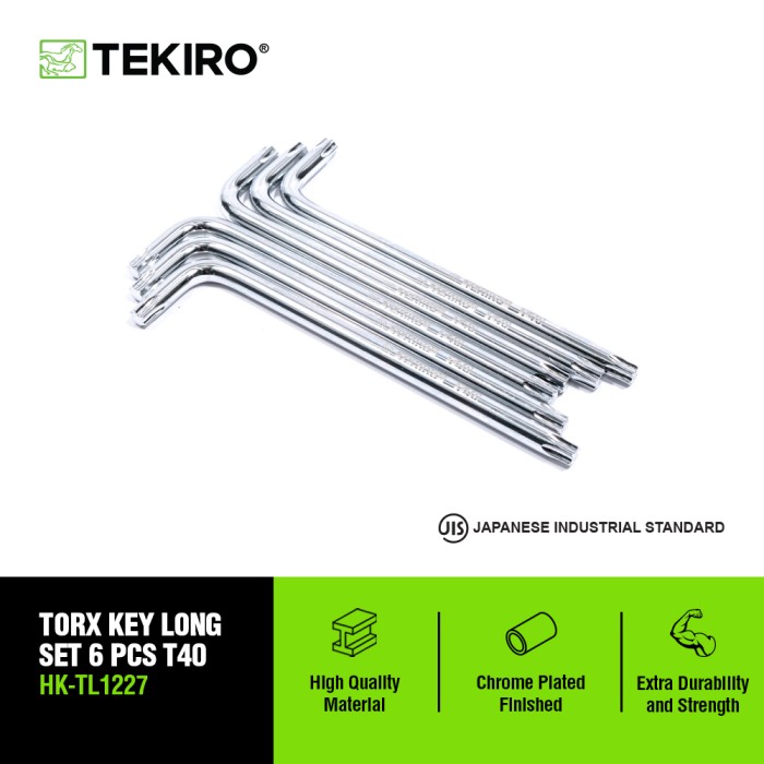 TEKIRO SET KUNCI L BINTANG T 40 PANJANG 6 PCS /KUNCI L BINTANG / TOOLS