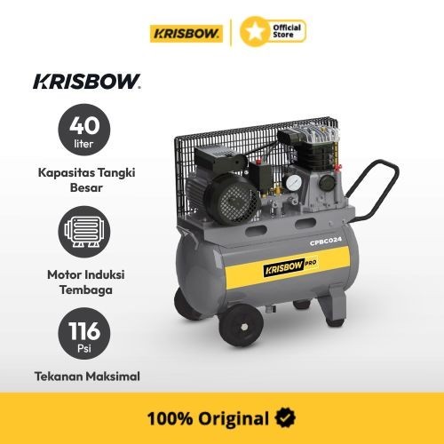 Krisbow Air Compressor Kompresor Angin 2Hp 40L 8Bar Cpbc024