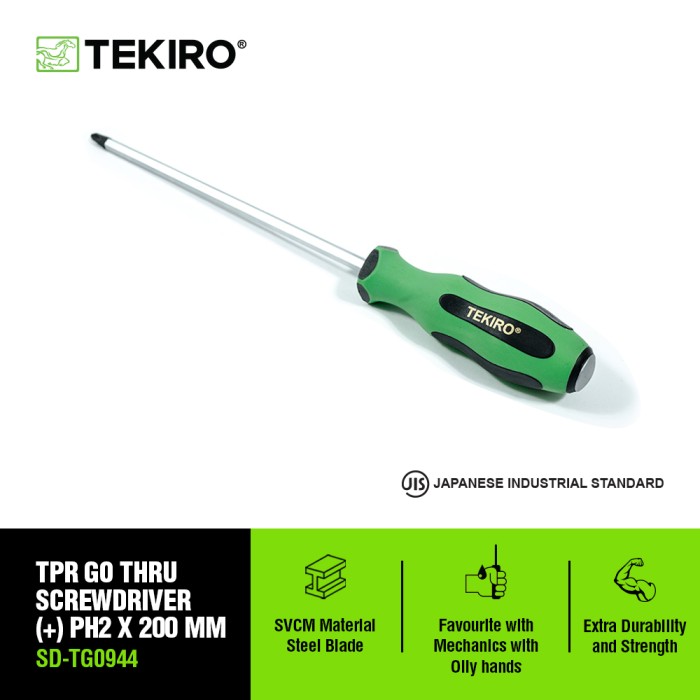 TEKIRO OBENG TPR GO THRU (+ ) PH2 X 200 MM (6 ) /OBENG TPR / TOOLS