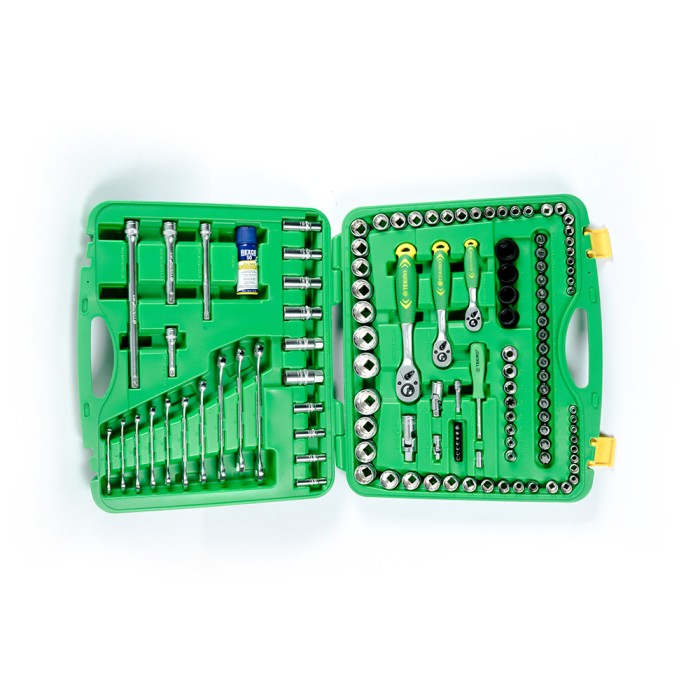 TEKIRO 1/4" - 3/8" - 1/2" DR. SOCKET SET 12 PT (SM) 120 PCS - PERKAKAS