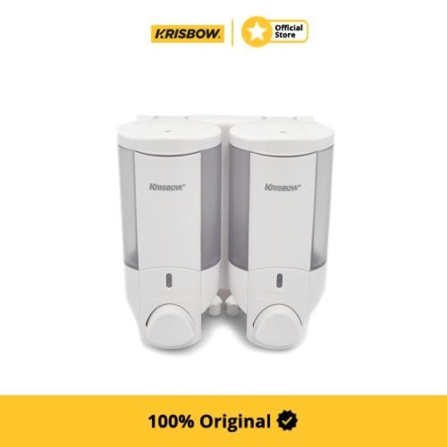 Krisbow Dispenser Soap Tempat Sabun Double 200Ml - Putih