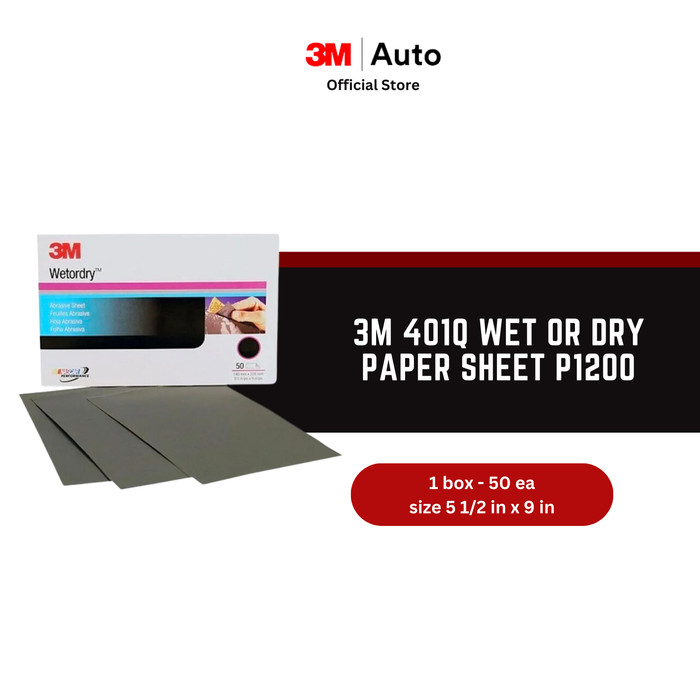 3M™ 401Q Wet or Dry Paper Sheet, grade: P1200, siz