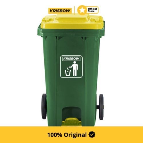 Krisbow Dust Bin Tempat Sampah Outdoor Pedal 100 Ltr