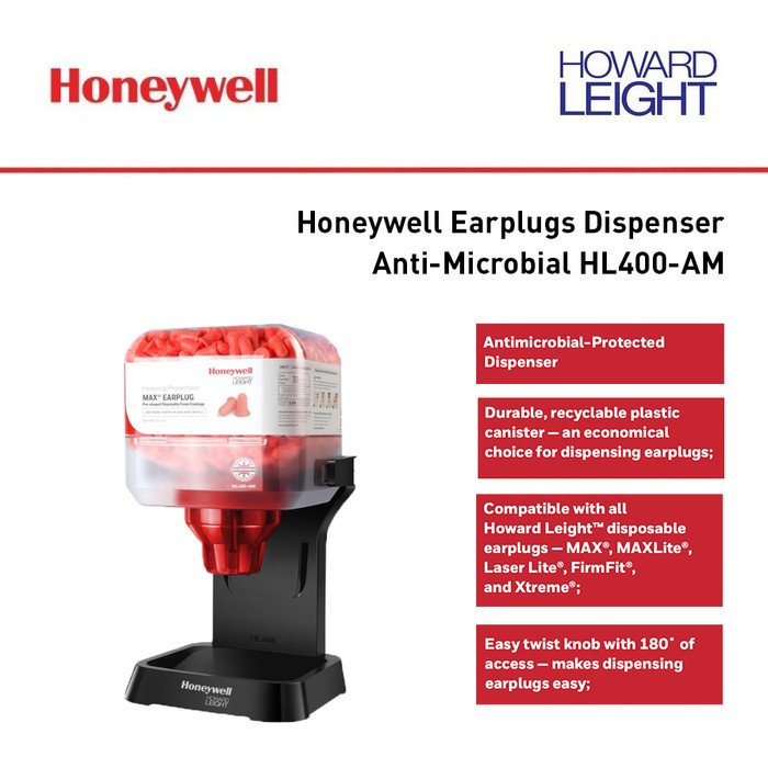 Honeywell Earplugs Dispenser Anti-Microbial HL400-AM (Dispenser Only)