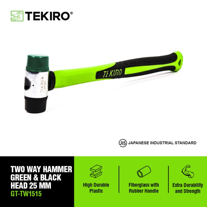 TEKIRO PALU KOMBINASI PLASTIK DAN KARET 25 MM / PALU PLASTIK KOMBINASI