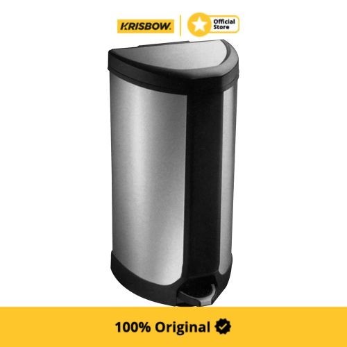 Krisbow Waste Bin Tempat Sampah 35 Ltr Pedal Stainless