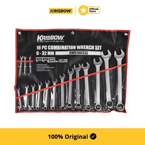 Krisbow Set Wrench Kunci Ring Pas 6-32Mm 16Pcs Lpcws2