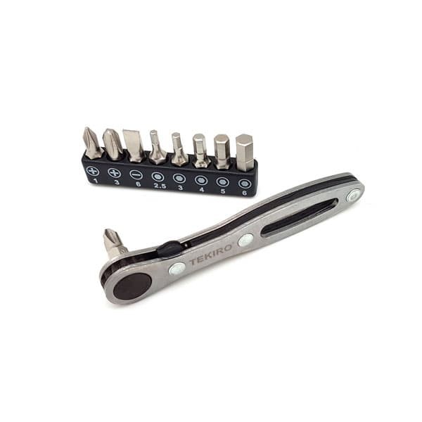 Tekiro Insert Ratchet Screwdriver 9 Pcs Bits