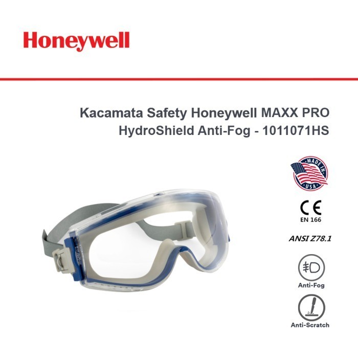 Kacamata Safety Honeywell MAXX PRO HydroShield Anti-Fog - 1011071HS