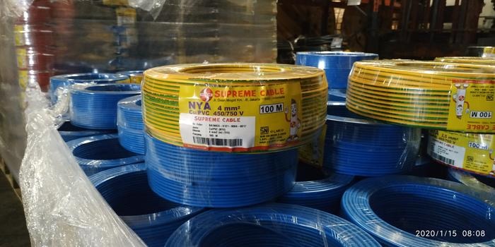 Kabel Listrik NYA 4 mm2 @ 100 m/roll (nya 4 1x4 1x4mm 4mm2)
