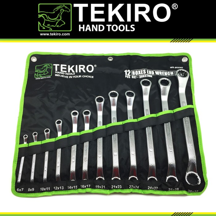 TEKIRO KUNCI RING SET 12 PCS /KUNCI RING SET / TOOLS - ALAT PERKAKAS