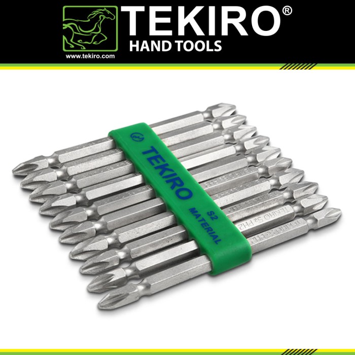 TEKIRO DOUBLE ENDED BITS SET PH2 (-) 6 X 65 MM 10 PCS