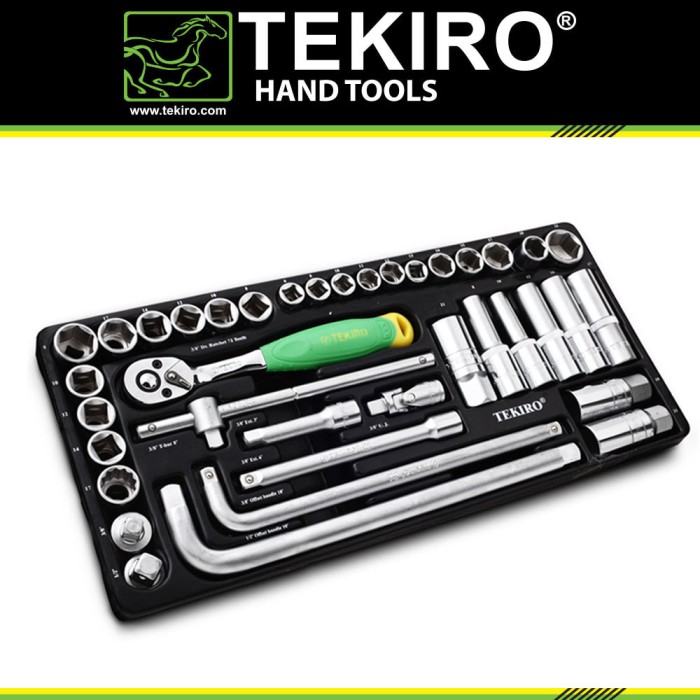 Tekiro Tool Tray Set 3/8" 38 Pcs Cabinet