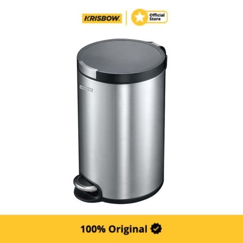 Krisbow Bin Tempat Sampah Pedal Soft Close 5 Ltr Frsb5Ss1A