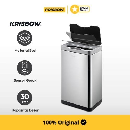 Krisbow Tempat Sampah Sensor Bin Gerak Rect 30 L Frtb30Ss4