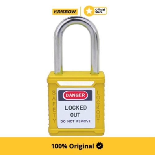 Krisbow Padlock Gembok Steel Danger Locked Out - Kuning