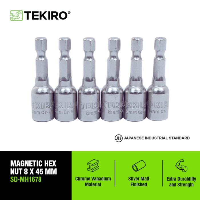 TEKIRO MAGNETIC HEX NUT 8 X 45 MM /MATA ROOFING/TOOLS - ALAT PERKAKAS