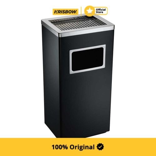 Krisbow Dust Bin Tempat Sampah Stainless Dengan Asbak