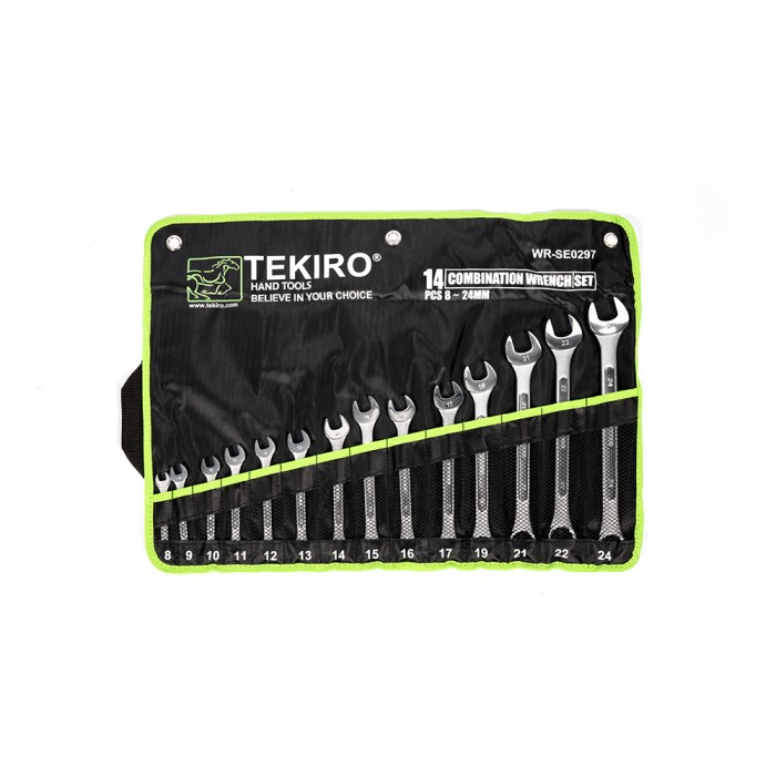 TEKIRO KUNCI RING PAS SET (8 - 24 MM) 14 PCS /KUNCI RINGPAS SET