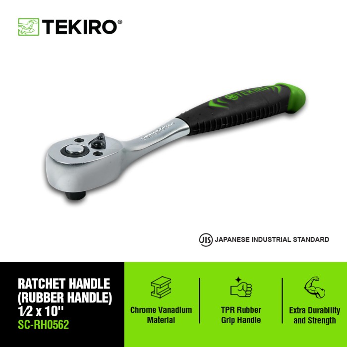 TEKIRO 1/2 INCH RATCHET HANDLE 10 INCH GAGANG KARET / GAGANG RACHET