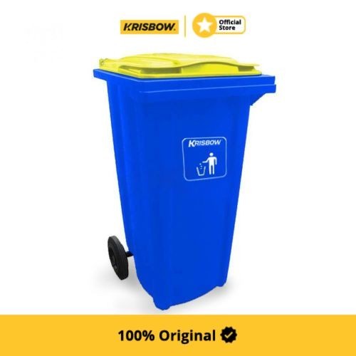 Krisbow Dust Bin Tempat Sampah Plastik Outdoor Neo 120 Ltr