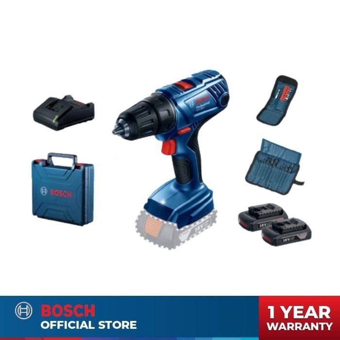 Bosch GSR 180 Bor Cordless Besi + 23 Pcs Acc (1K1)