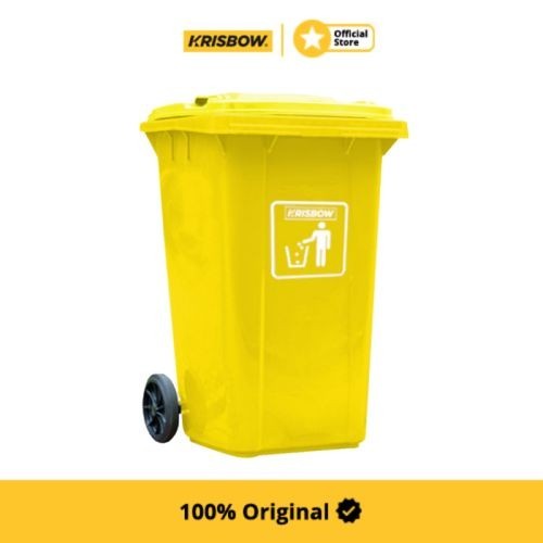 Krisbow 100 Ltr Tempat Sampah Outdoor Frwb100y2 - Kuning