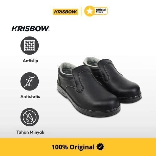 Krisbow Sepatu Safety Shoes Trojan Ukuran 40 - Hitam