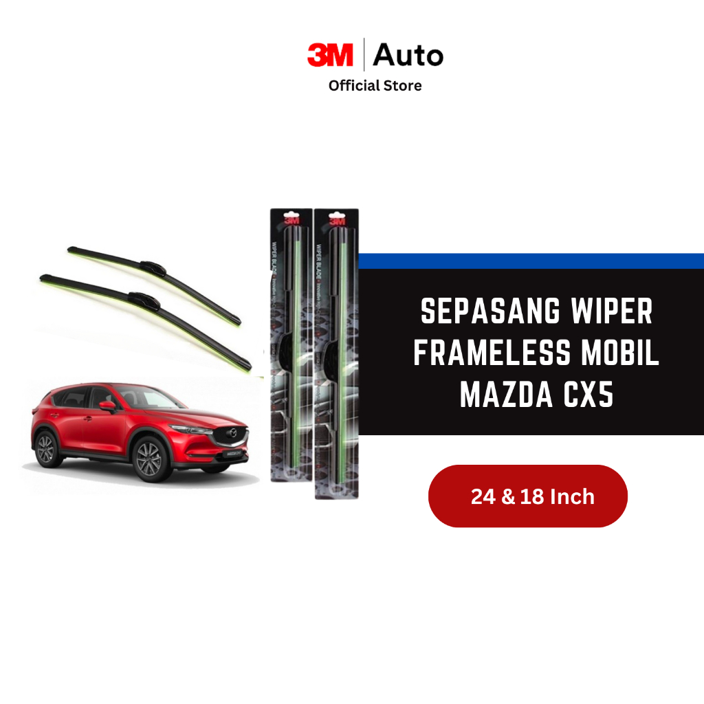 3M Wiper Frameless Mobil Mazda CX5 - 24 dan 18 inc
